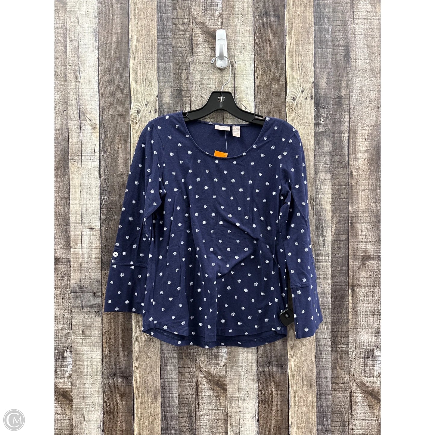 Top Long Sleeve By Chicos In Navy, Size: S