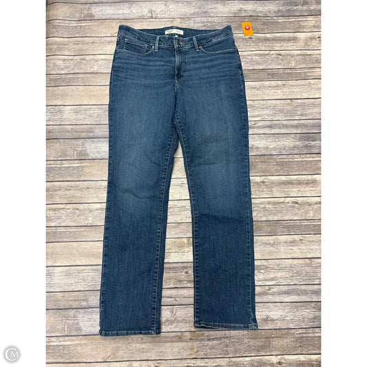 Jeans Straight By Levis In Blue Denim, Size: 12