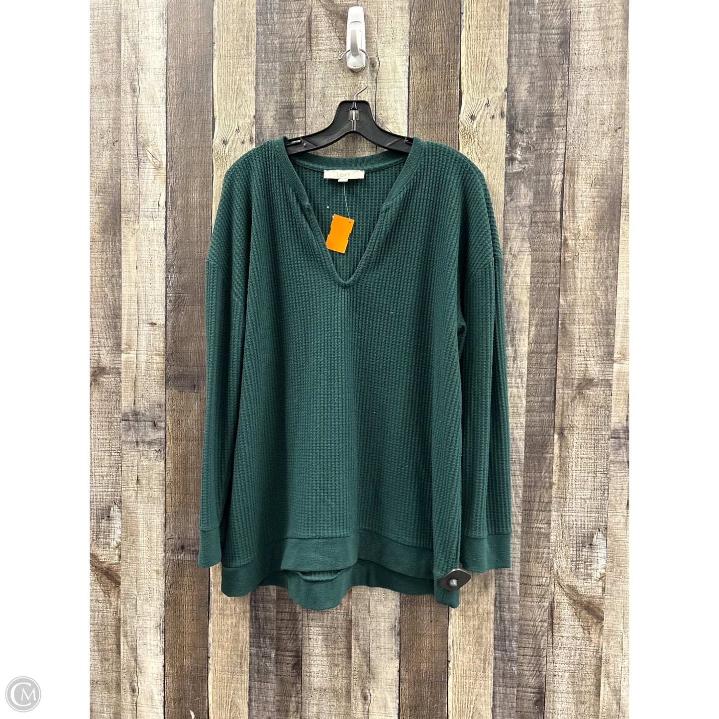 Top Long Sleeve By Loft In Green, Size: Xl