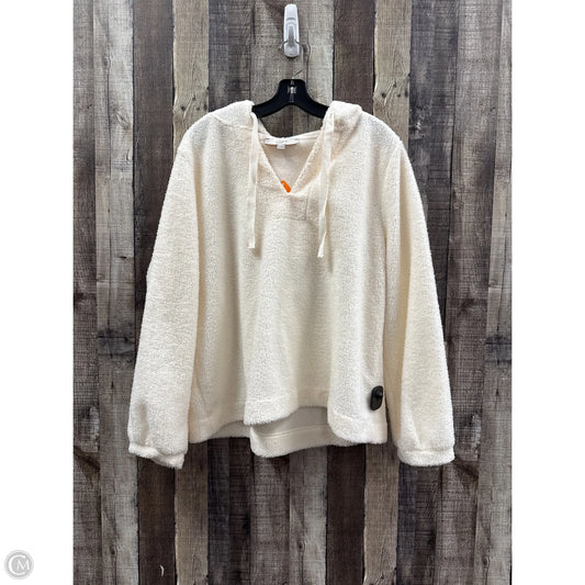 Jacket Fleece By Loft In Cream, Size: Xl