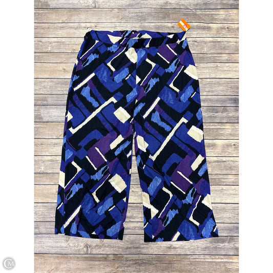Pants Wide Leg By Chicos In Black & Purple, Size: Xl