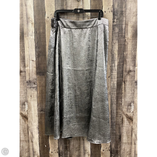 Skirt Maxi By Chicos In Silver, Size: Xl