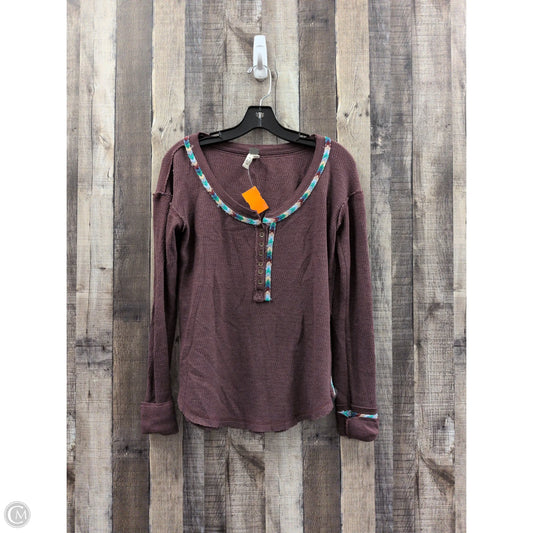 Top Long Sleeve By We The Free In Purple, Size: Xs