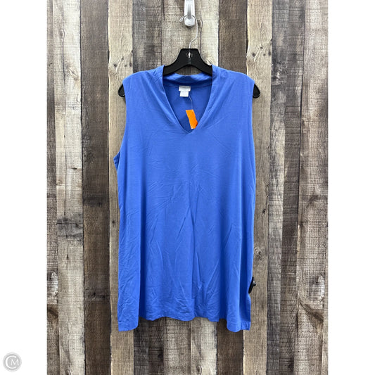 Tunic Sleeveless By Chicos In Blue, Size: M