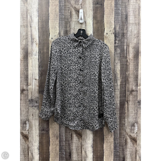 Top Long Sleeve By H&m In Animal Print