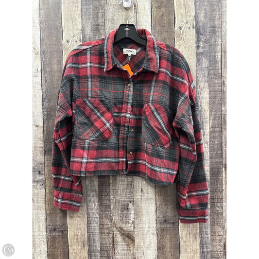 Top Long Sleeve By Ci Sono In Plaid Pattern, Size: S