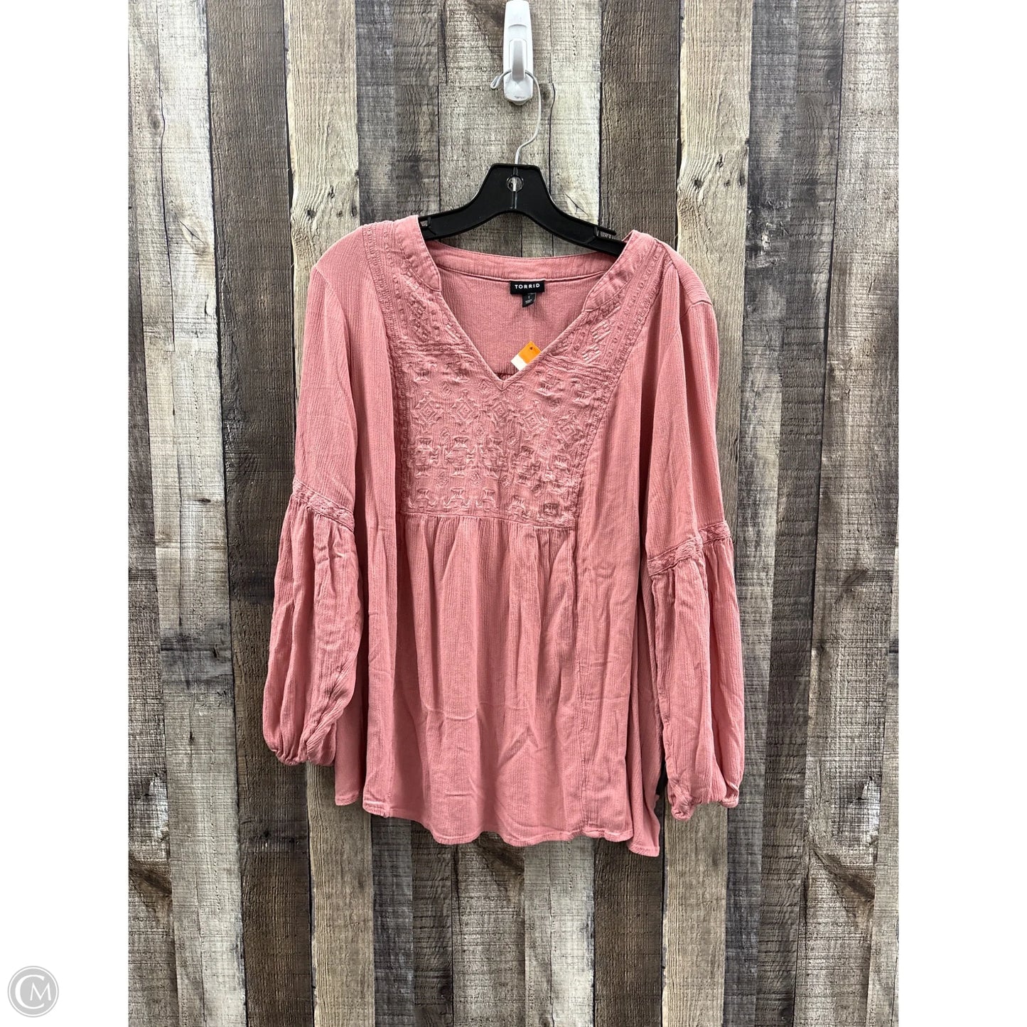 Top Long Sleeve By Torrid In Pink, Size: 10
