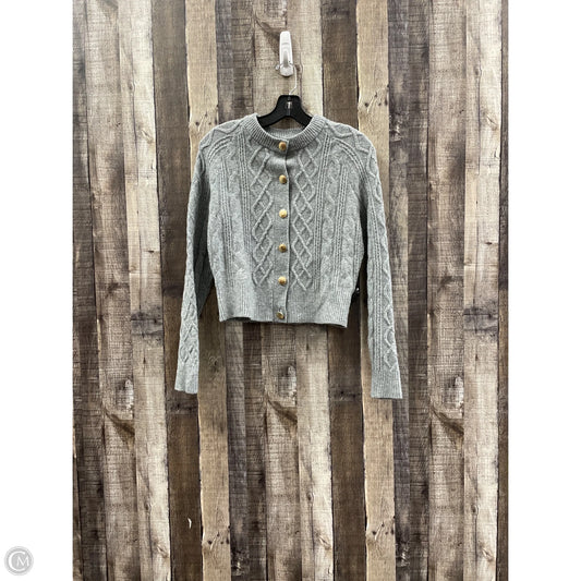 Sweater Cardigan By Universal Thread In Grey, Size: S