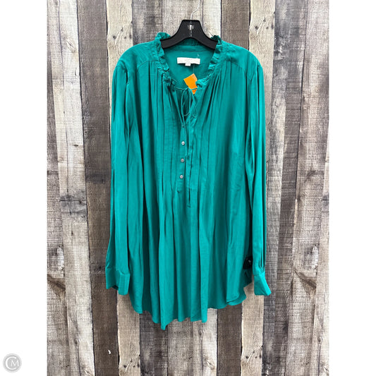 Top Long Sleeve By Loft In Green, Size: Xl