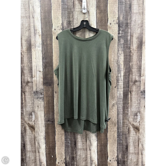 Top Sleeveless By Ava & Viv In Green, Size: 2x
