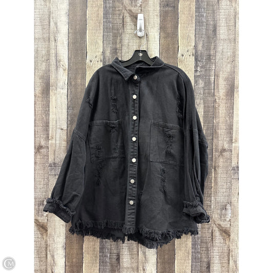 Jacket Denim By Cme In Black, Size: 2x