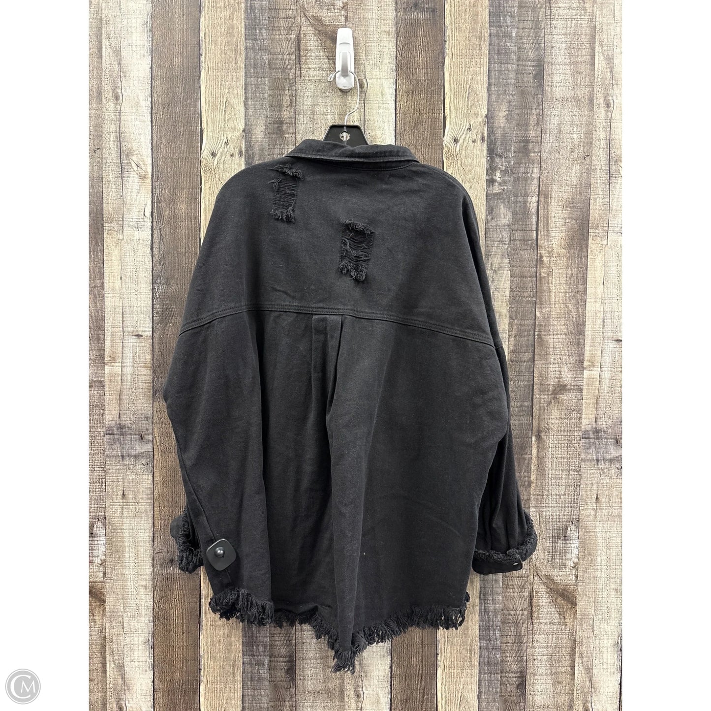 Jacket Denim By Cme In Black, Size: 2x