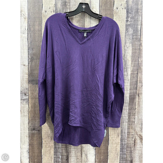 Top Long Sleeve By White House Black Market In Purple, Size: S