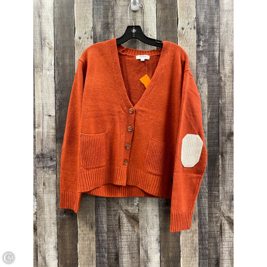 Sweater Cardigan By Heimish Usa In Orange, Size: S