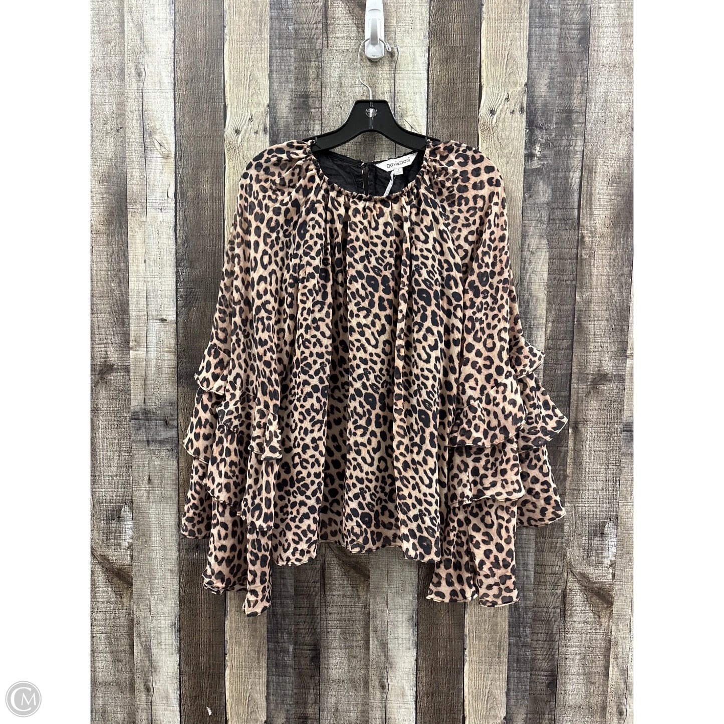 Top Long Sleeve By Davi & Dani In Animal Print, Size: S