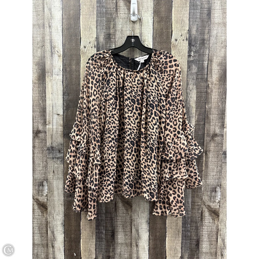 Top Long Sleeve By Davi & Dani In Animal Print, Size: S