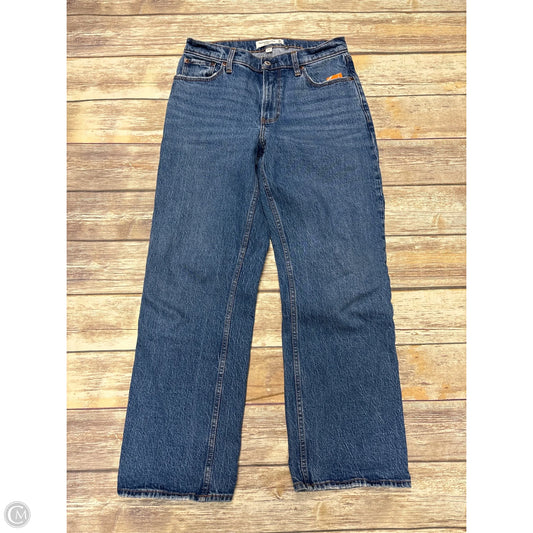 Jeans Straight By Abercrombie And Fitch In Blue Denim, Size: 0