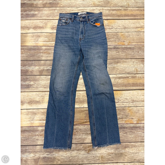 Jeans Straight By Abercrombie And Fitch In Blue Denim, Size: 0