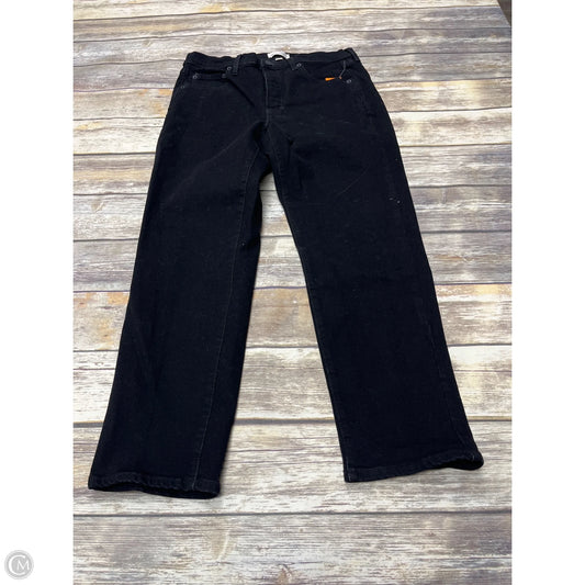 Jeans Straight By Universal Thread In Black Denim, Size: 12