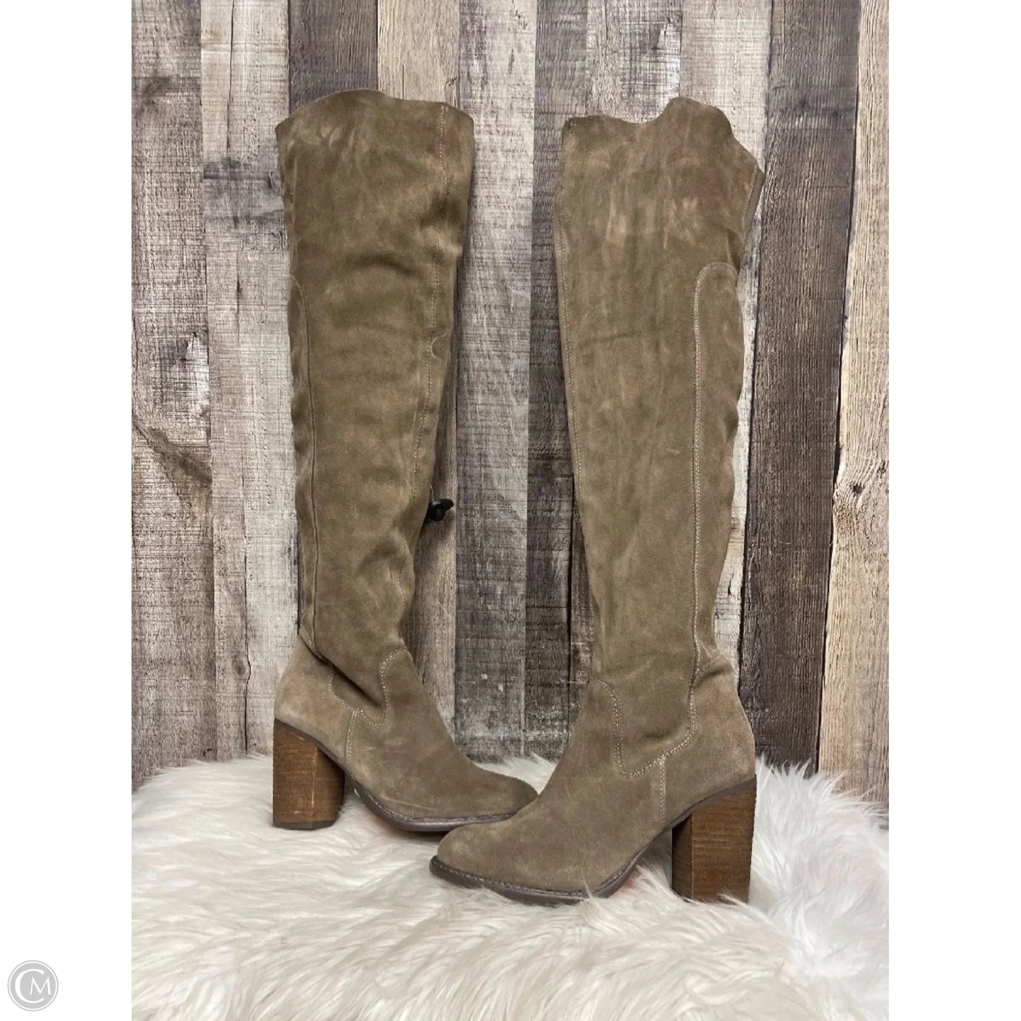 Boots Over-the-knee Heels By Kelsi Dagger In Brown, Size: 8.5
