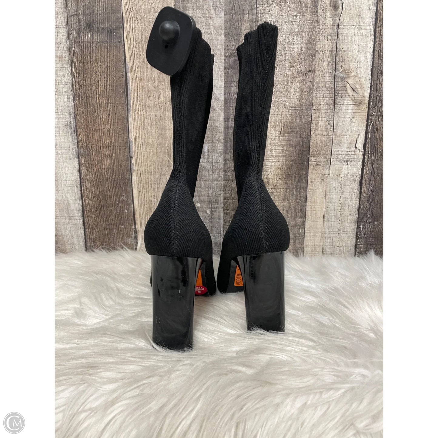 Boots Mid-calf Heels By Zara In Black, Size: 9