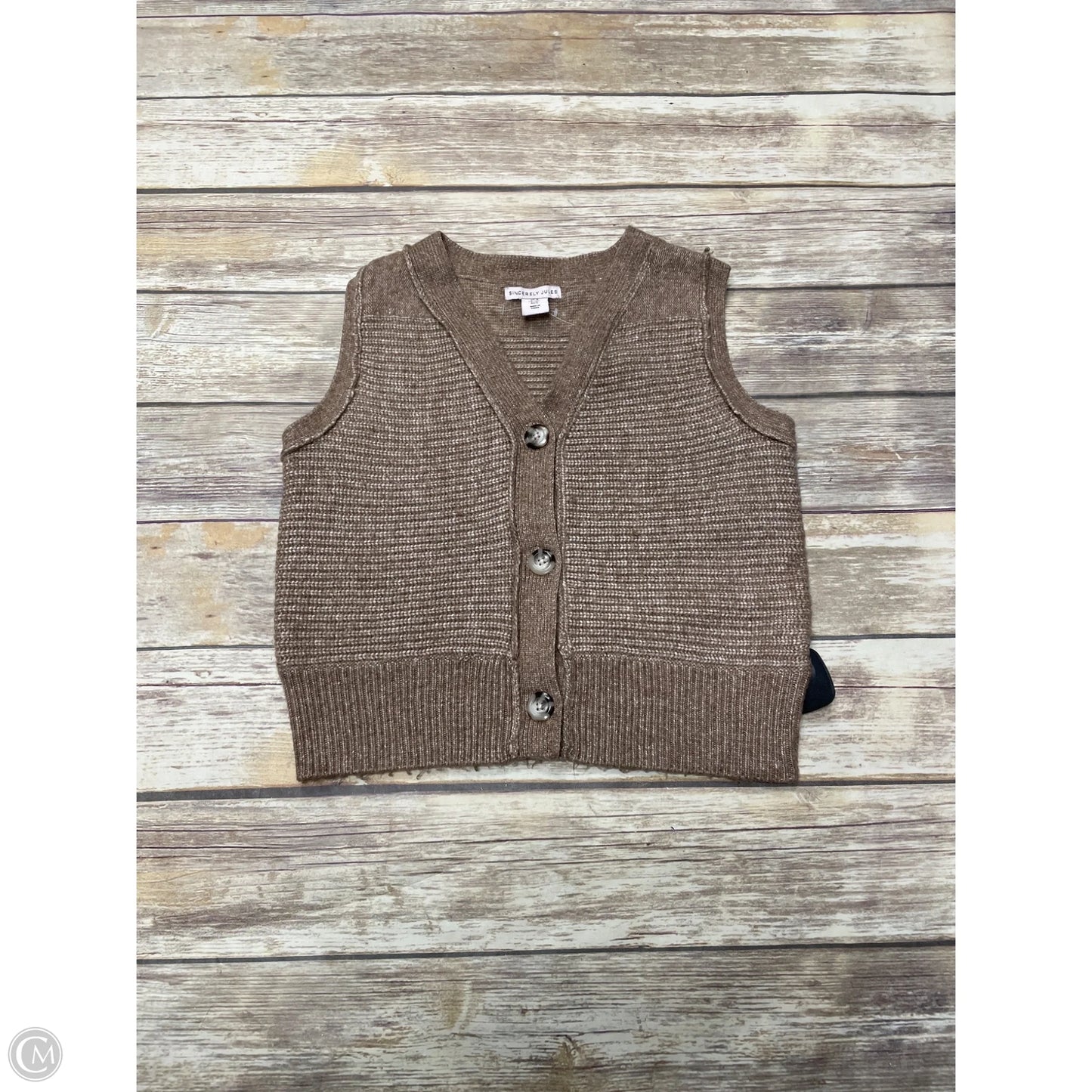 Vest Sweater By Sincerely Jules In Tan, Size: S