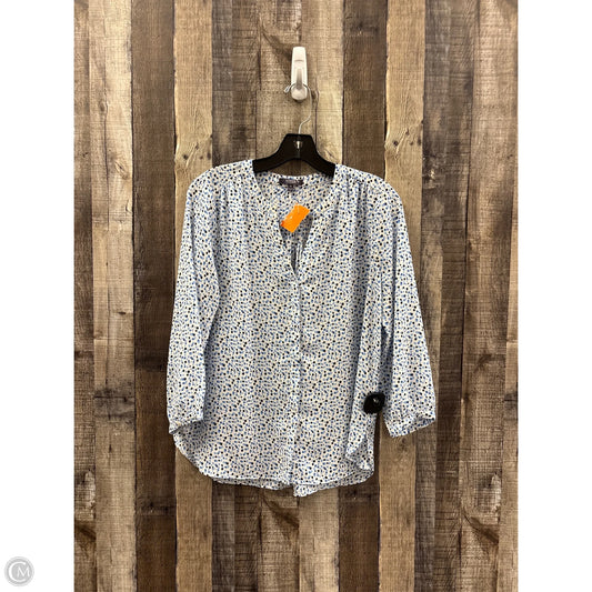 Top 3/4 Sleeve By New York And Co In Blue, Size: Xs