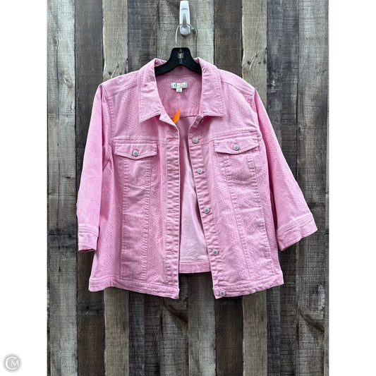Jacket Denim By D&co. In Animal Print, Size: Xl