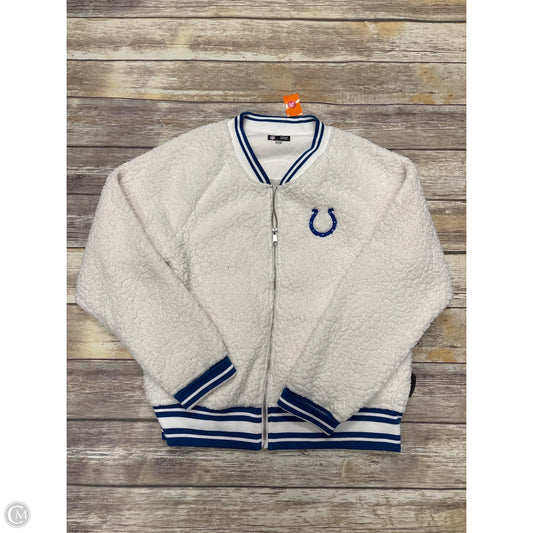 Jacket Fleece By Nfl In Blue & White, Size: L