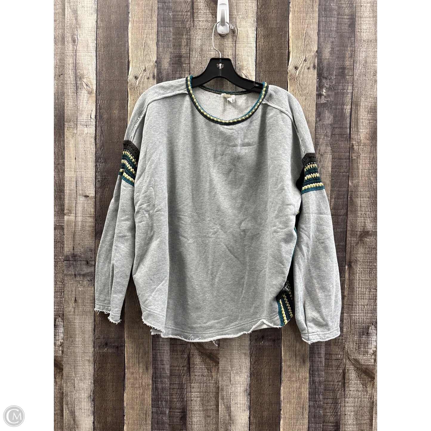 Sweatshirt Crewneck By Natural Life In Grey, Size: S
