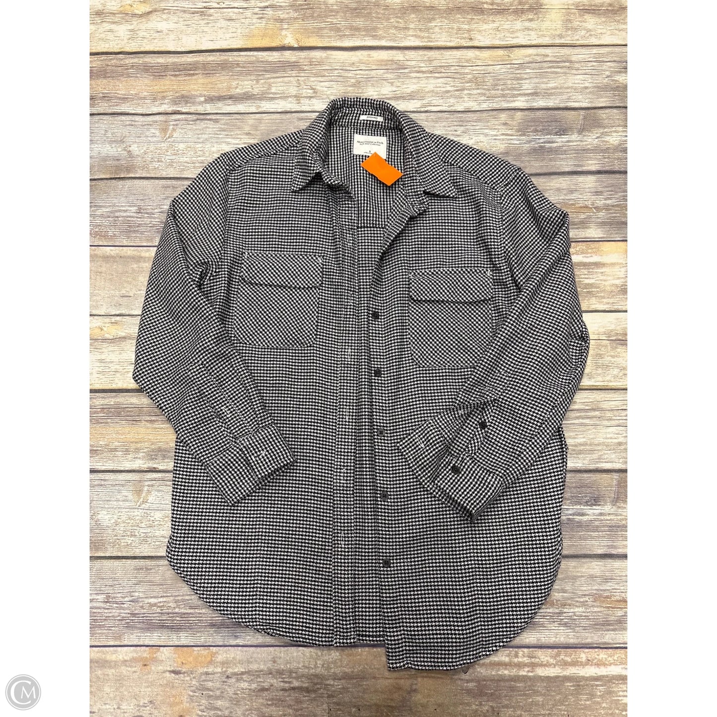 Jacket Shirt By Abercrombie And Fitch In Checkered Pattern, Size: S