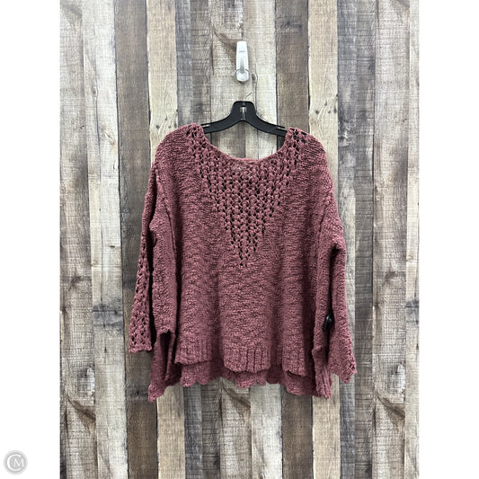 Sweater By Free People In Maroon, Size: Xs