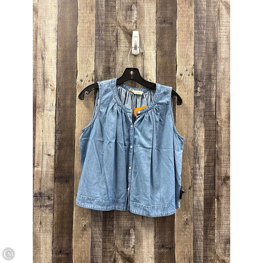 Top Sleeveless By Madewell In Blue Denim, Size: S