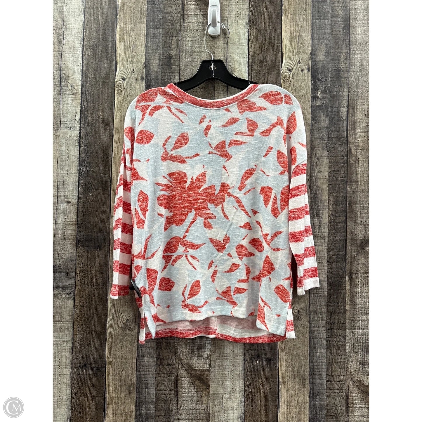 Top 3/4 Sleeve By Cme In Striped Pattern, Size: S