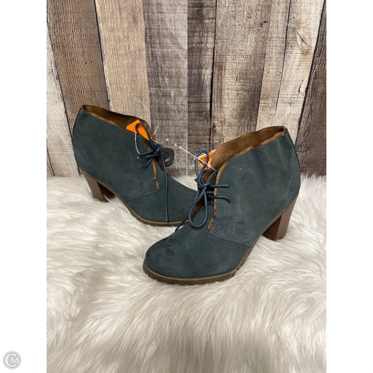 Boots Ankle Heels By Ruff Hewn In Navy, Size: 9