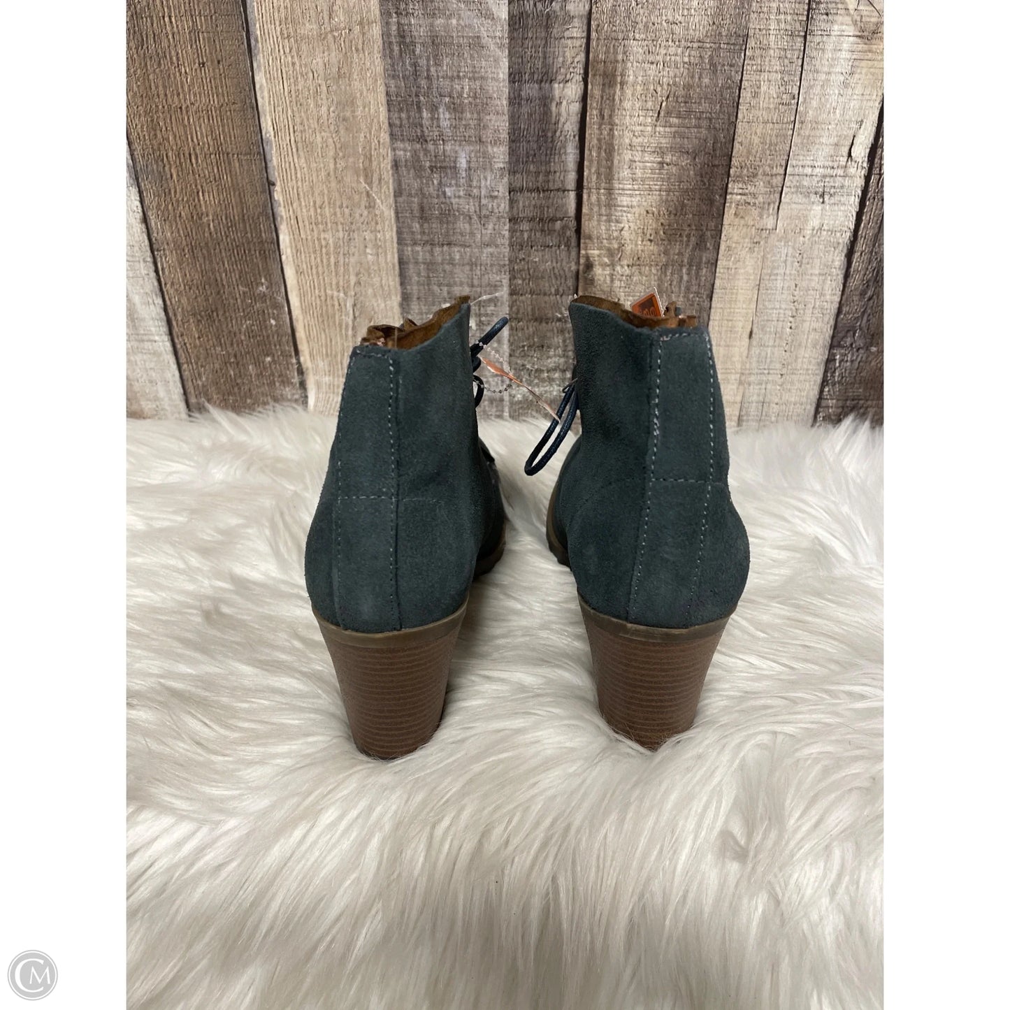 Boots Ankle Heels By Ruff Hewn In Navy, Size: 9