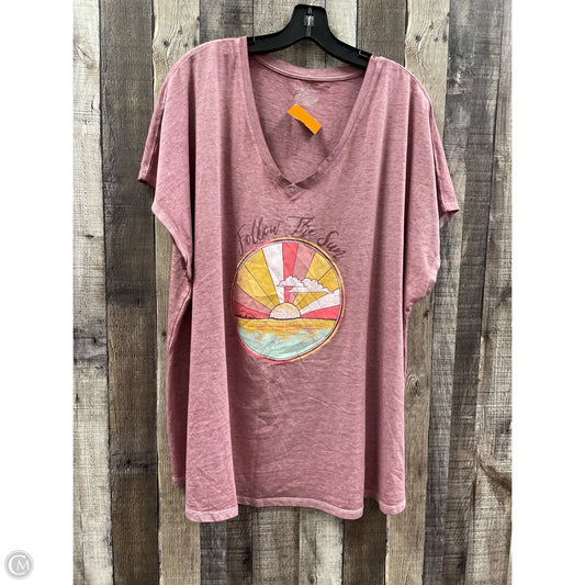 Top Short Sleeve By Lane Bryant In Multi-colored, Size: 4x