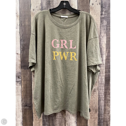 Top Short Sleeve By Maurices In Green, Size: 3x