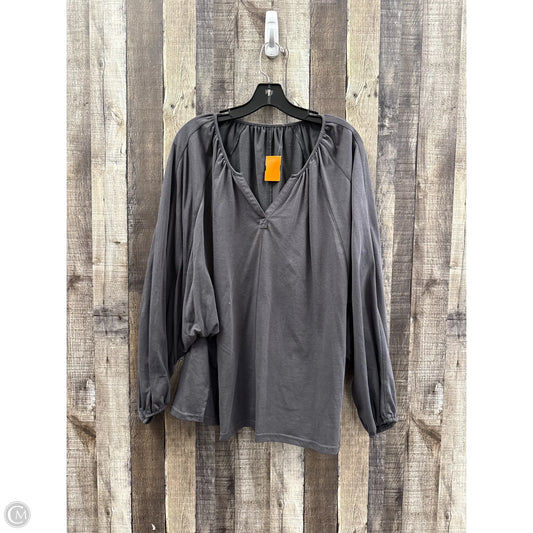 Top Long Sleeve By Cmf In Grey, Size: Xl