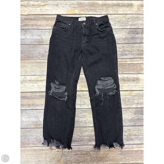 Jeans Straight By We The Free In Black Denim, Size: 2