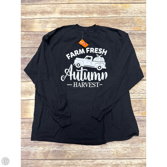 Top Long Sleeve By Cmf In Black, Size: 2x