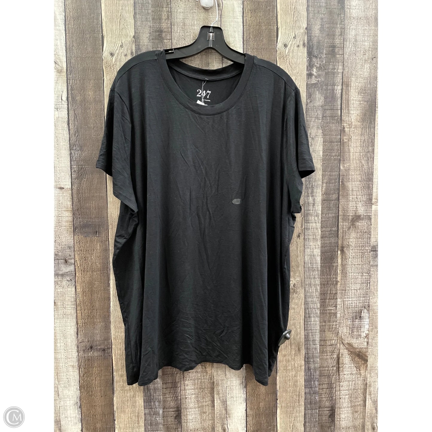 Top Short Sleeve Basic By Maurices In Black, Size: 3x