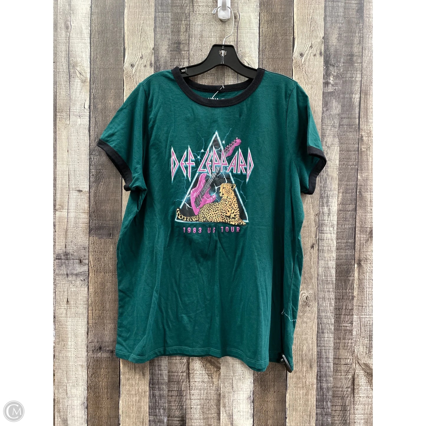 Top Short Sleeve By Cme In Green, Size: 2