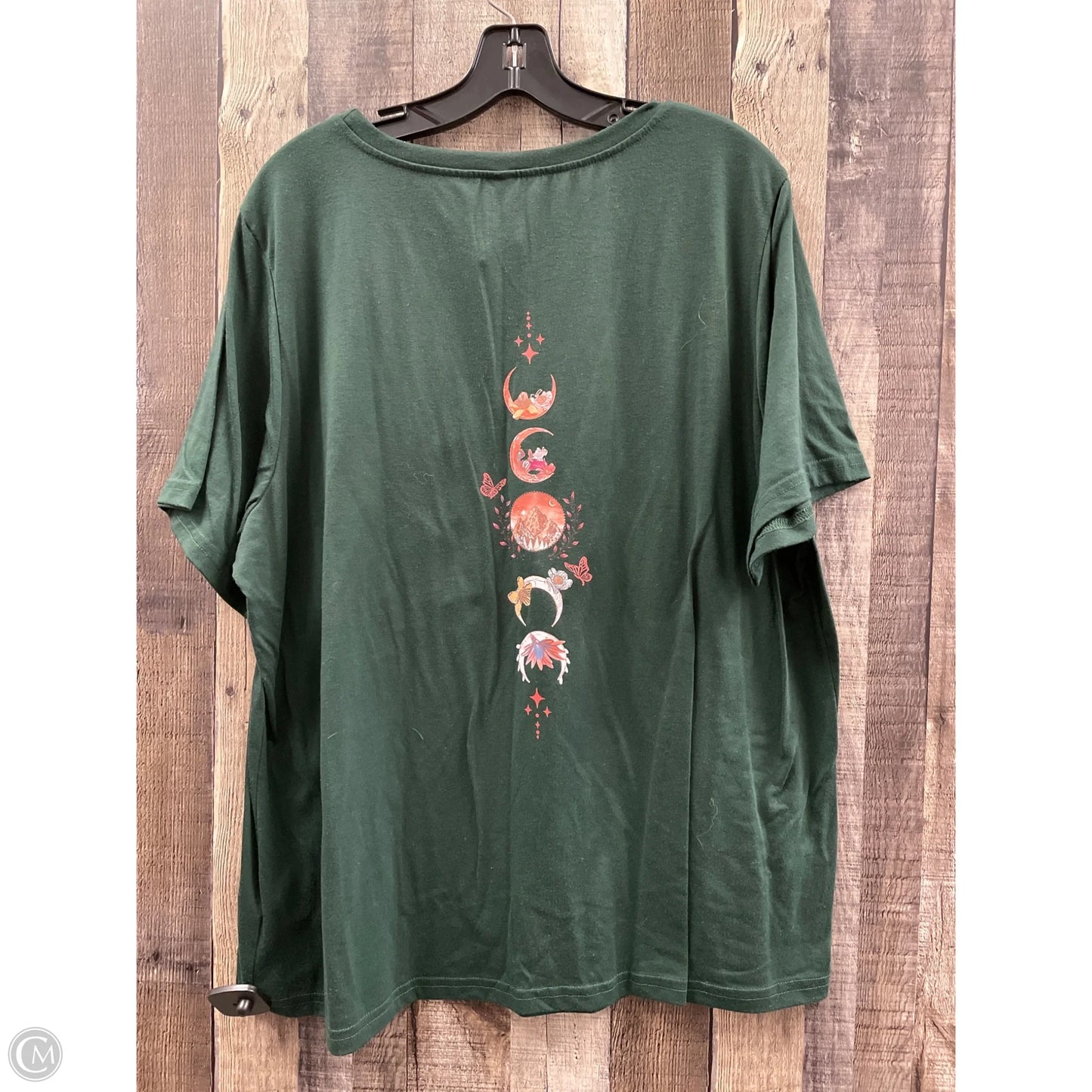 Top Short Sleeve By Shein In Green, Size: 4x