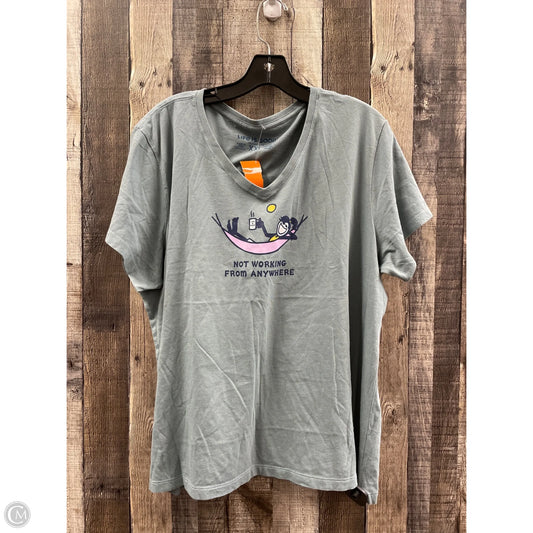 Top Short Sleeve By Life Is Good In Blue, Size: Xxl