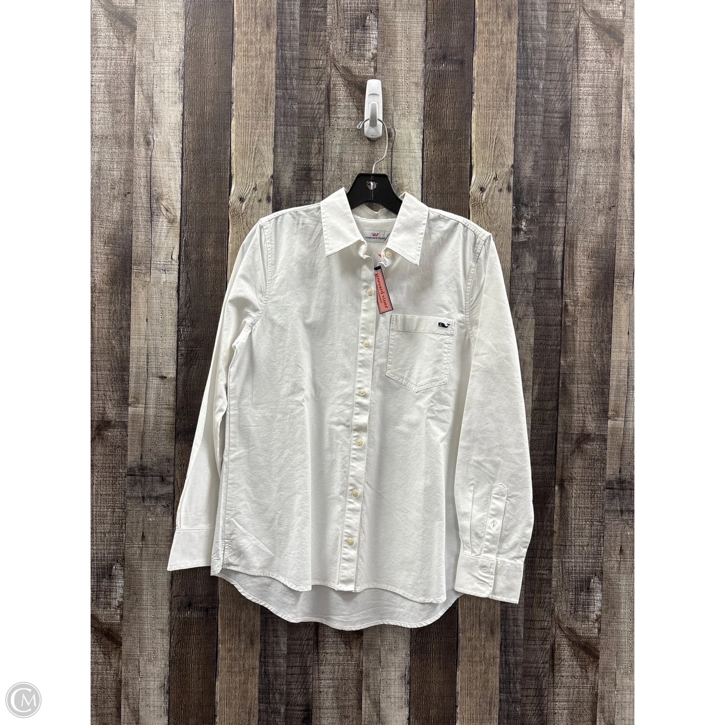 Top Long Sleeve By Vineyard Vines In White, Size: Xs