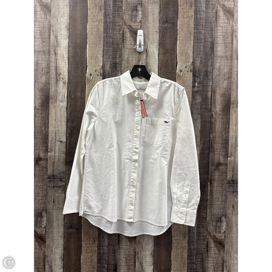 Top Long Sleeve By Vineyard Vines In White, Size: Xs