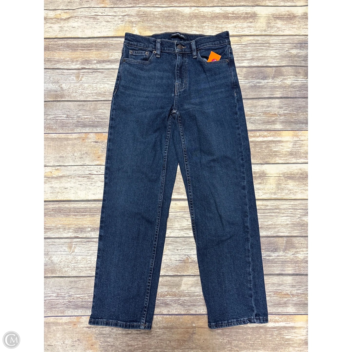 Jeans Straight By Calvin Klein In Blue Denim, Size: 4