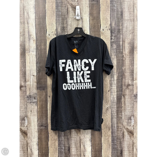 Top Short Sleeve By Texas True Threads In Black, Size: M