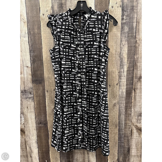 Dress Casual Midi By Robbie Bee In Black & White, Size: M